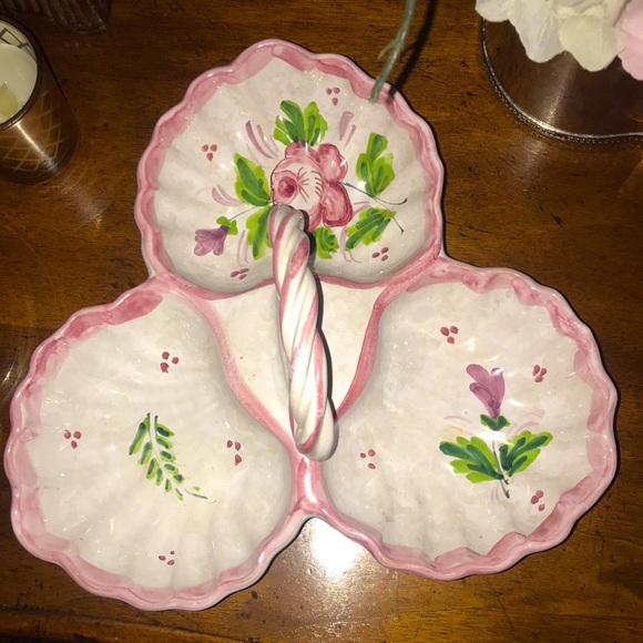 VINTAGE Italian Pottery Ceramic Decorative Serving Dish or Jewelry Tray - Picture 7 of 14